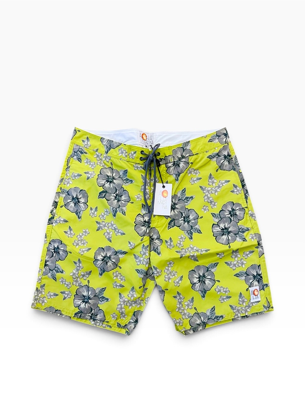 ALOHA MARINA NWT Kailua - Green Tropical Floral Swim Board Shorts Size 30